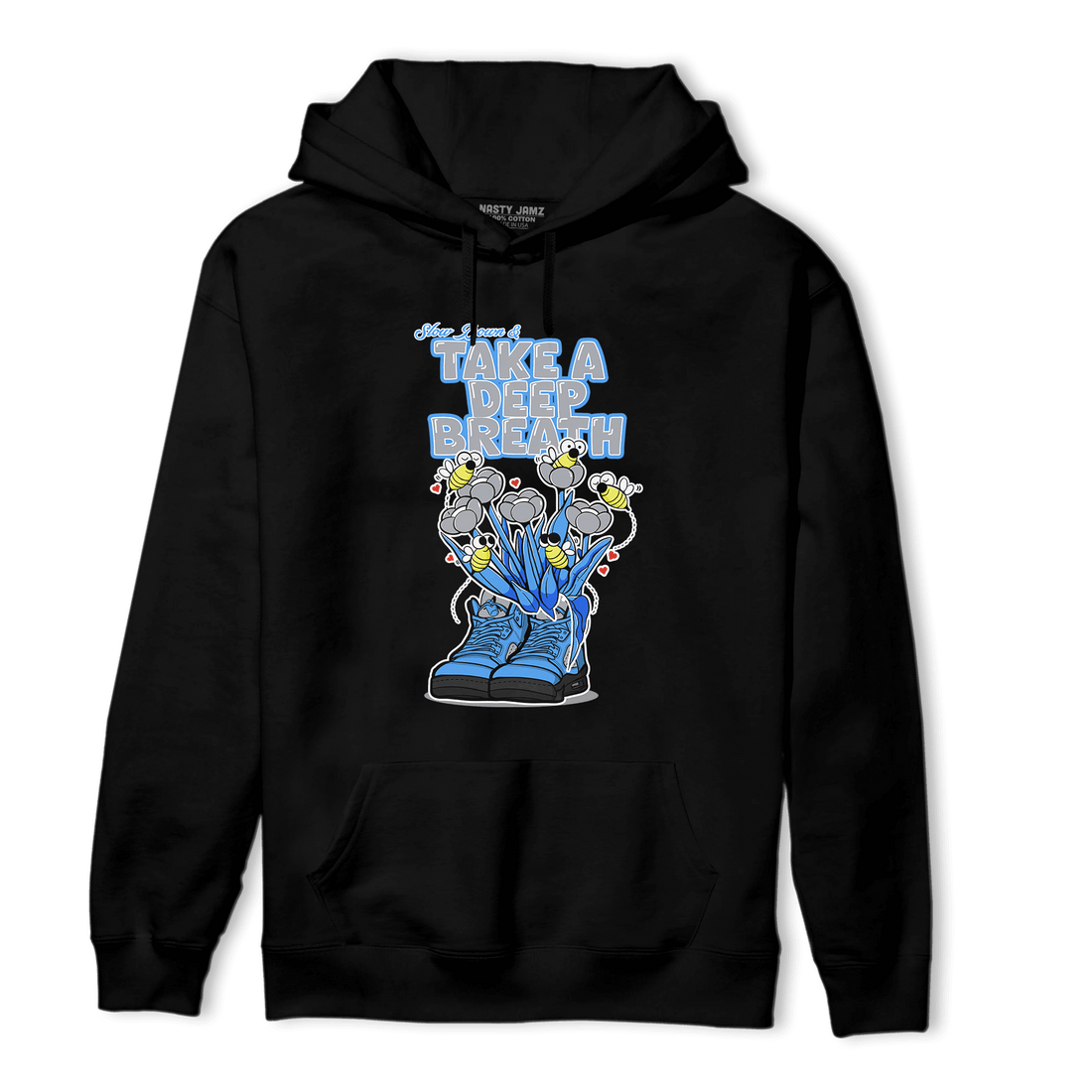 University Blue 5s Hoodie Match Bee Sneaker - NastyJamz