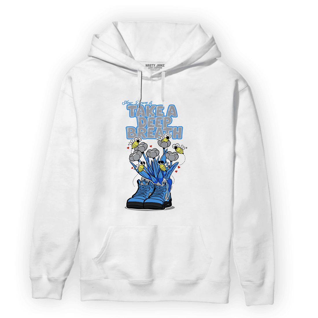 University Blue 5s Hoodie Match Bee Sneaker - NastyJamz