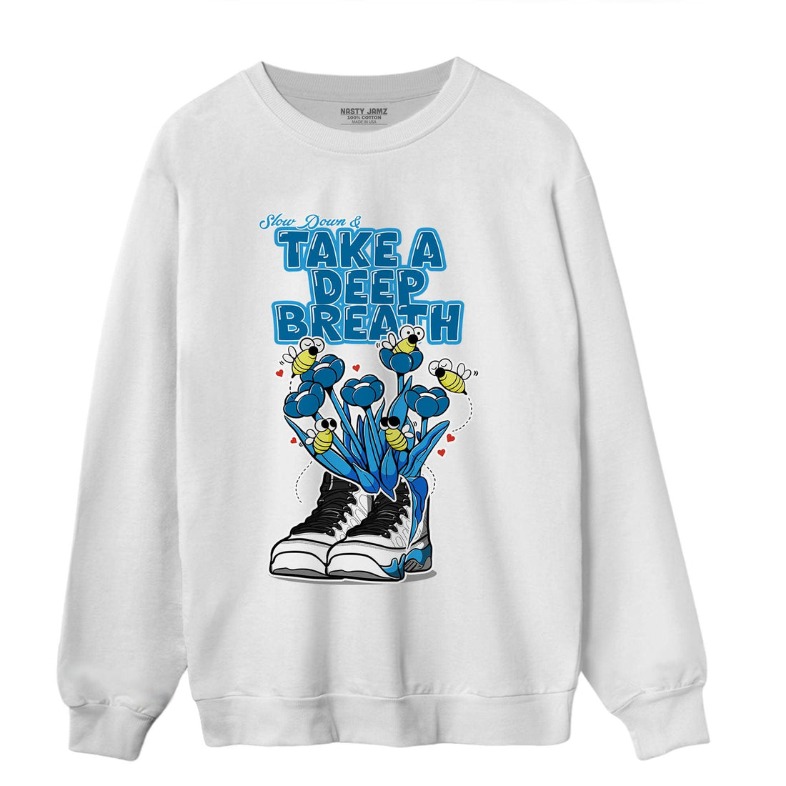 Powder Blue 9s Sweatshirt Match Bee Sneaker - NastyJamz