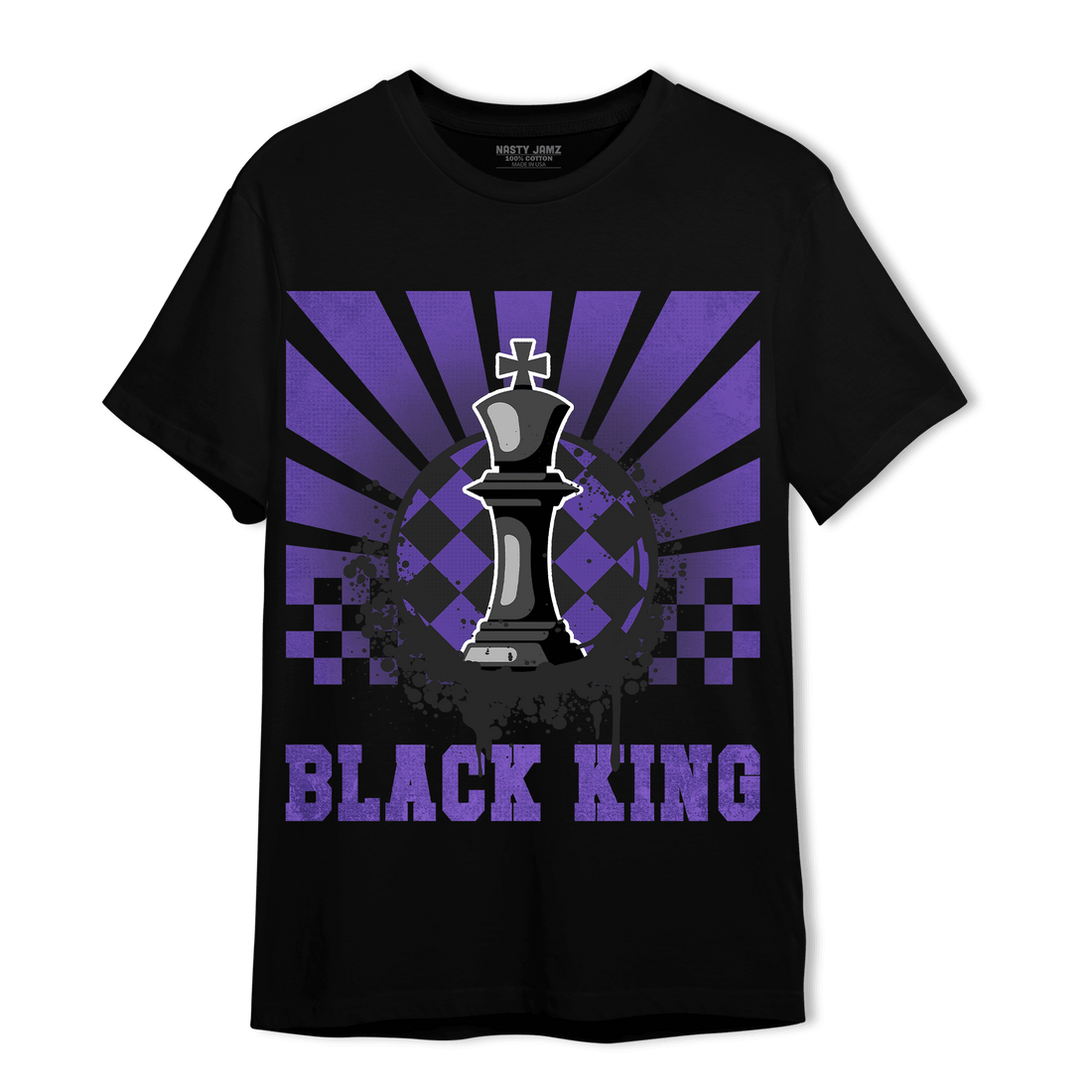 Field Purple 12s T Shirt Match Black King Collection - NastyJamz