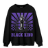 Field Purple 12s Sweatshirt Match Black King Collection - NastyJamz