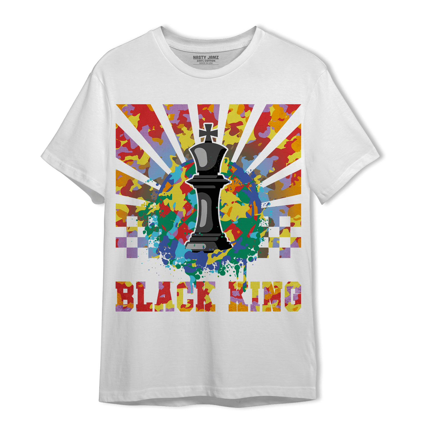 Mid GS Six Championships 1s T Shirt Match Black King Collection - NastyJamz