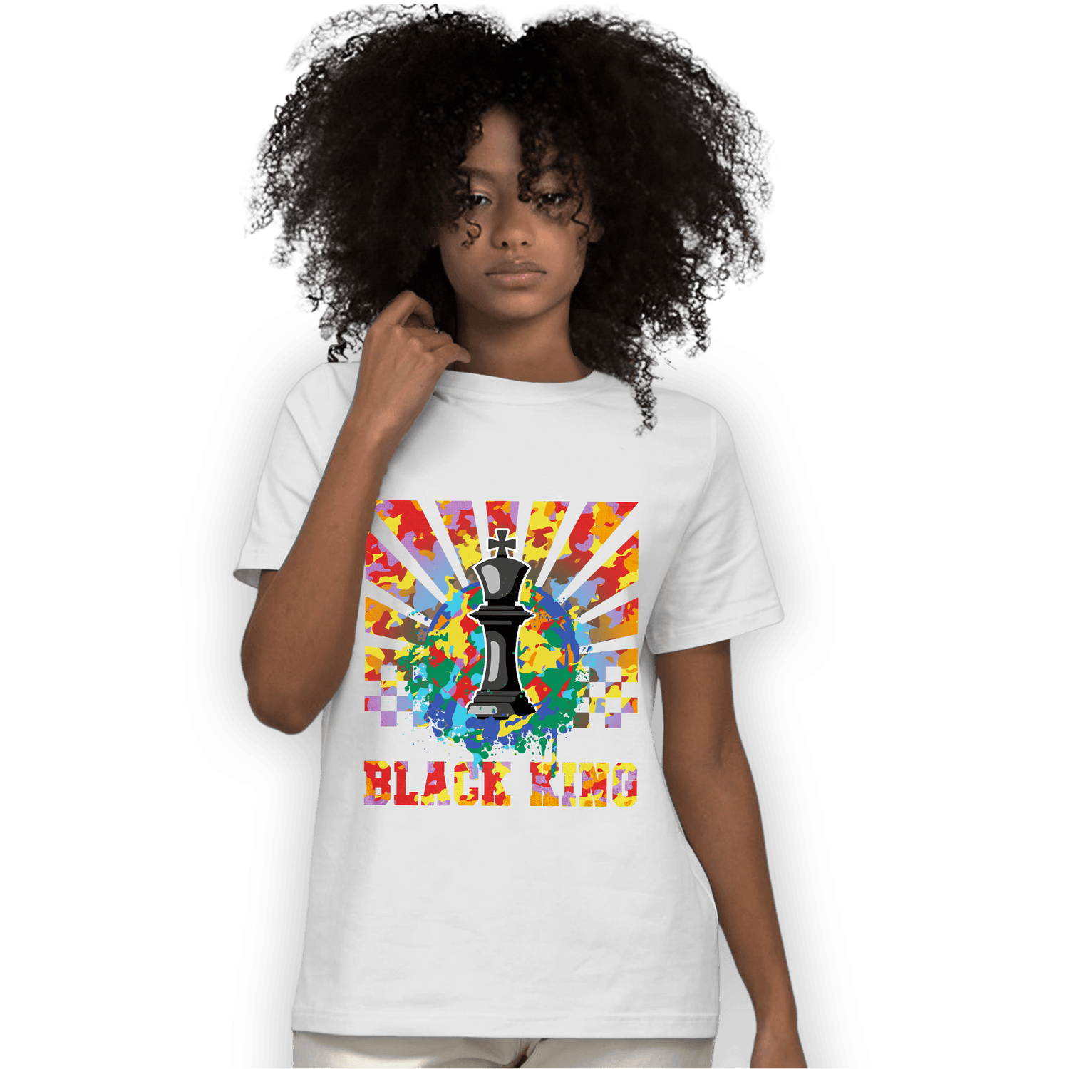 Mid GS Six Championships 1s T Shirt Match Black King Collection - NastyJamz