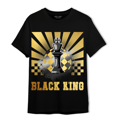 Mid SE Black Gold 1s T Shirt Match Black King Collection - NastyJamz