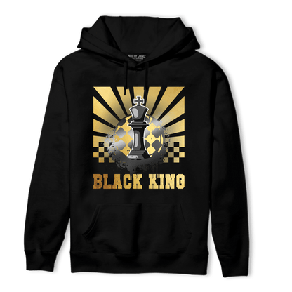 Mid SE Black Gold 1s Hoodie Match Black King Collection - NastyJamz