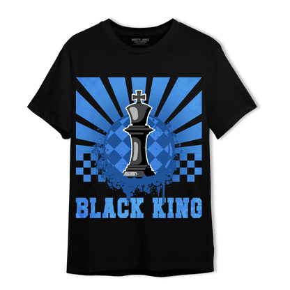 University Blue Toe 1s T Shirt Match Black King Collection - NastyJamz