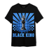 University Blue Toe 1s T Shirt Match Black King Collection - NastyJamz