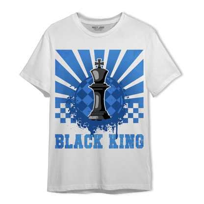 University Blue Toe 1s T Shirt Match Black King Collection - NastyJamz