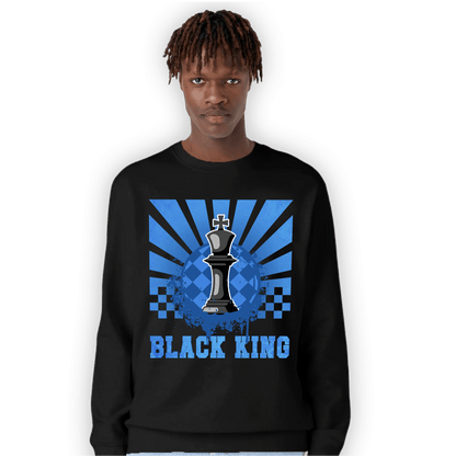University Blue Toe 1s Sweatshirt Match Black King Collection - NastyJamz