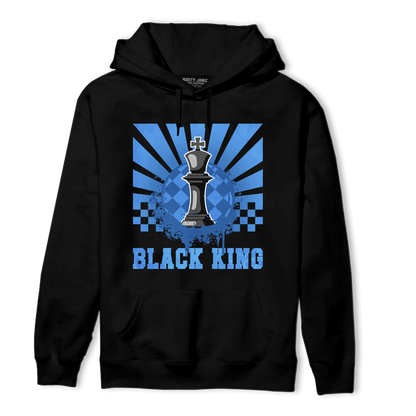 University Blue Toe 1s Hoodie Match Black King Collection - NastyJamz