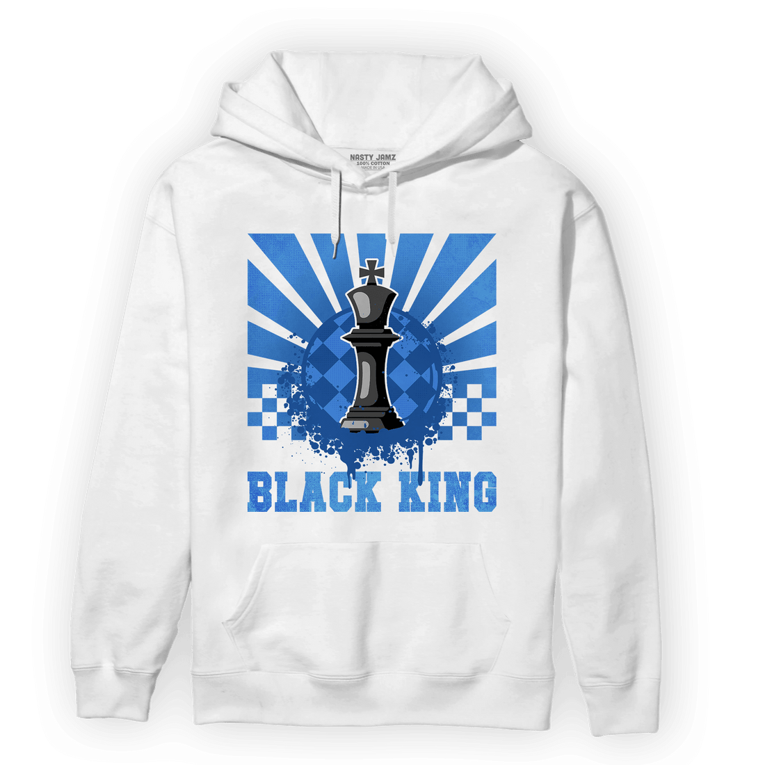 University Blue Toe 1s Hoodie Match Black King Collection - NastyJamz