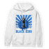 University Blue Toe 1s Hoodie Match Black King Collection - NastyJamz