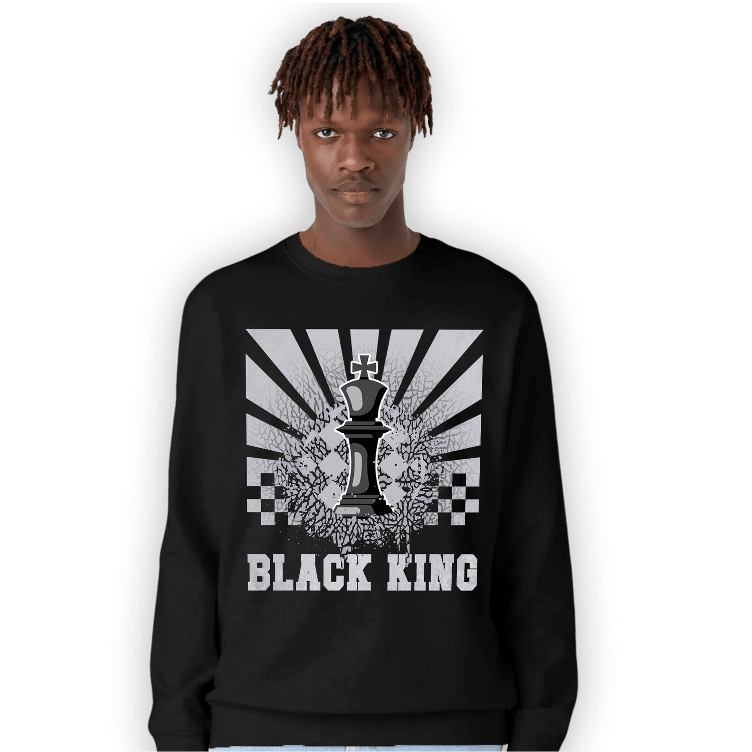 Off Noir 3s Sweatshirt Match Black King Collection - NastyJamz