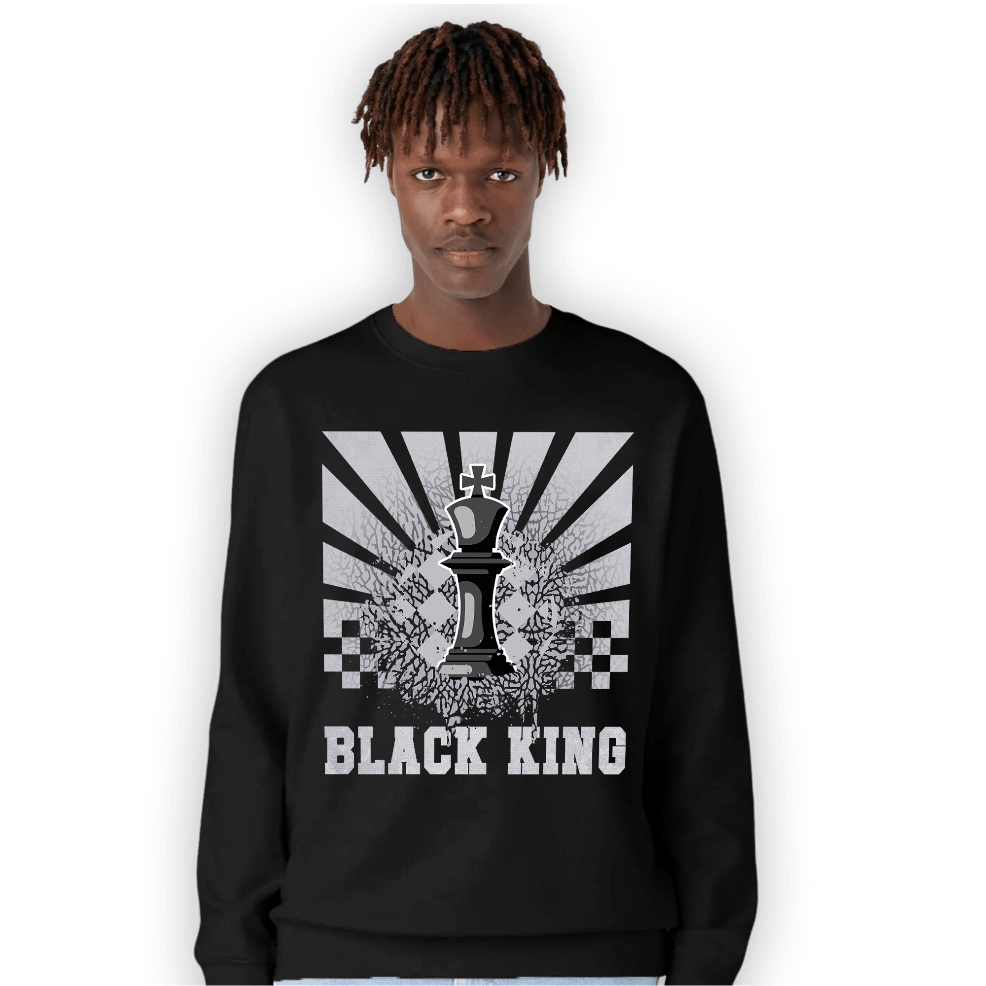 Off Noir 3s Sweatshirt Match Black King Collection - NastyJamz