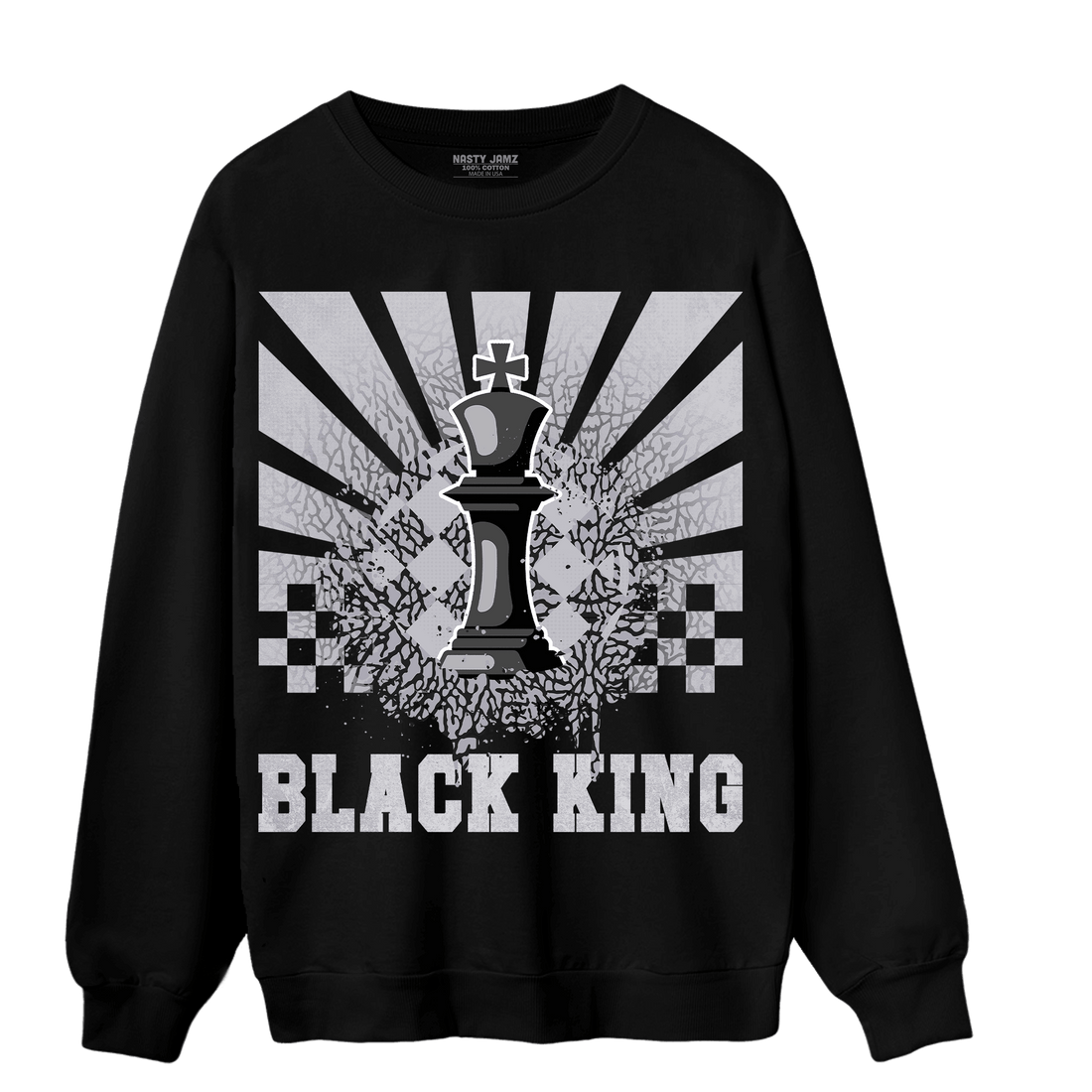 Off Noir 3s Sweatshirt Match Black King Collection - NastyJamz