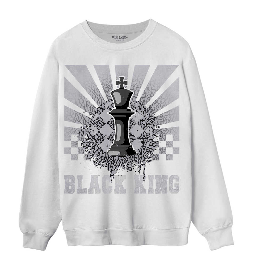 Off Noir 3s Sweatshirt Match Black King Collection - NastyJamz