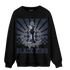 White Navy 3s Sweatshirt Match Black King Collection - NastyJamz