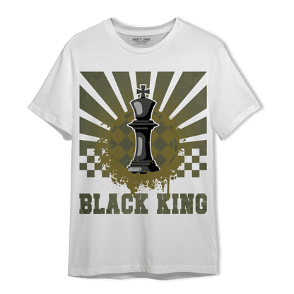 SE Craft Medium Olive 4s T Shirt Match Black King Collection - NastyJamz
