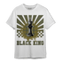 SE Craft Medium Olive 4s T Shirt Match Black King Collection - NastyJamz