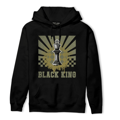 SE Craft Medium Olive 4s Hoodie Match Black King Collection - NastyJamz