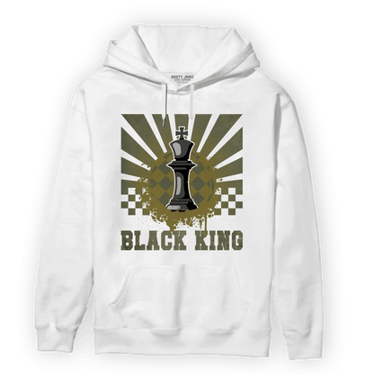 SE Craft Medium Olive 4s Hoodie Match Black King Collection - NastyJamz