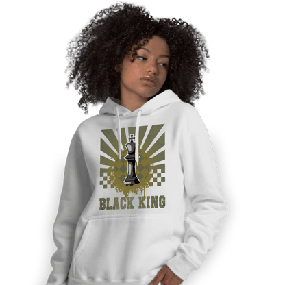 SE Craft Medium Olive 4s Hoodie Match Black King Collection - NastyJamz