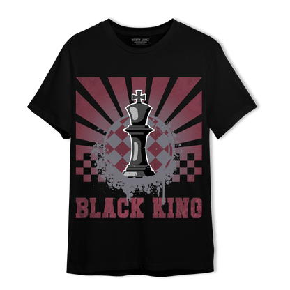 Burgundy 5s T Shirt Match Black King Collection - NastyJamz