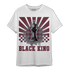 Burgundy 5s T Shirt Match Black King Collection - NastyJamz