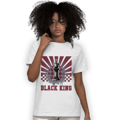 Burgundy 5s T Shirt Match Black King Collection - NastyJamz