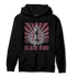 Burgundy 5s Hoodie Match Black King Collection - NastyJamz