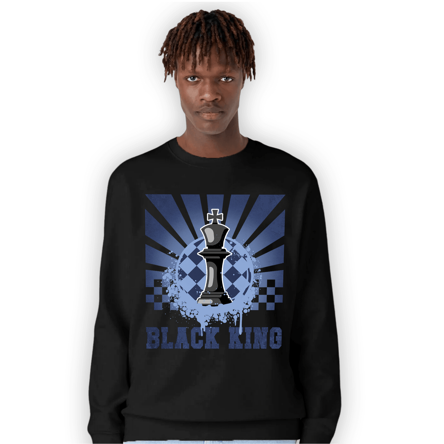Midnight Navy 5s Sweatshirt Match Black King Collection - NastyJamz