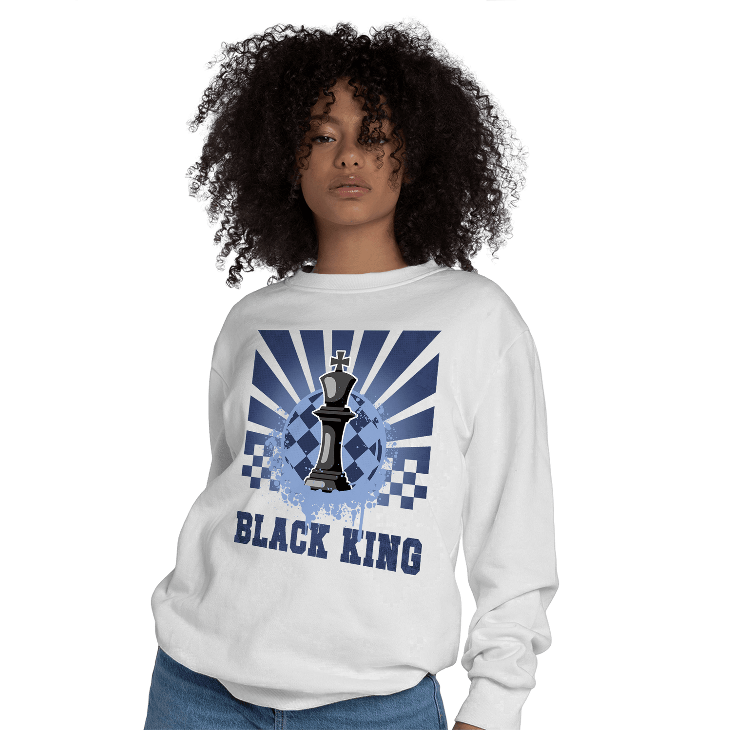 Midnight Navy 5s Sweatshirt Match Black King Collection - NastyJamz