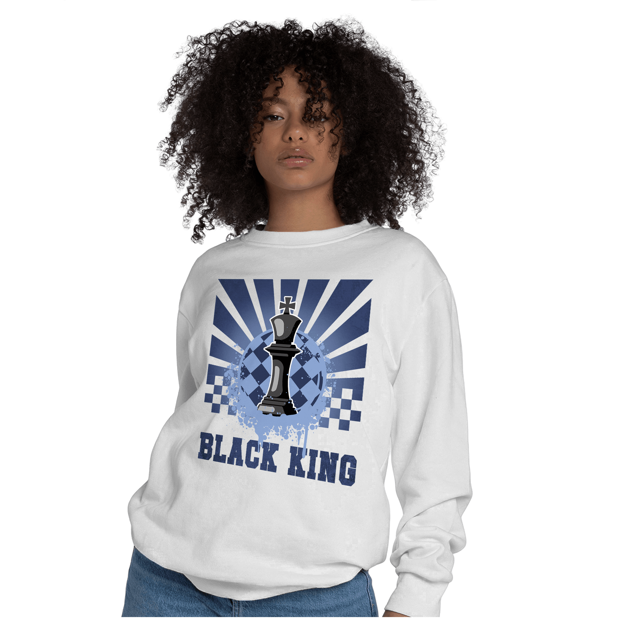 Midnight Navy 5s Sweatshirt Match Black King Collection - NastyJamz
