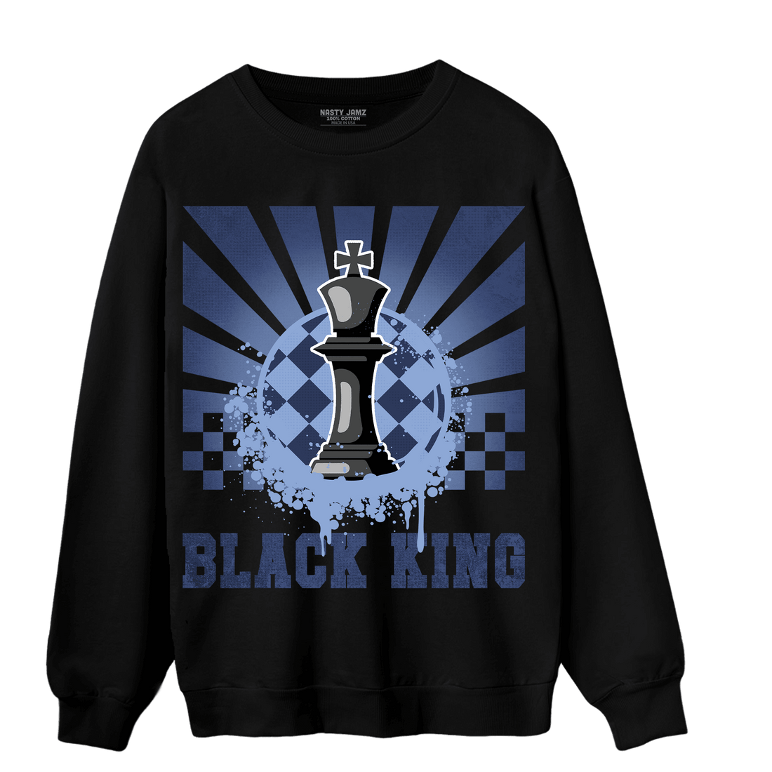 Midnight Navy 5s Sweatshirt Match Black King Collection - NastyJamz
