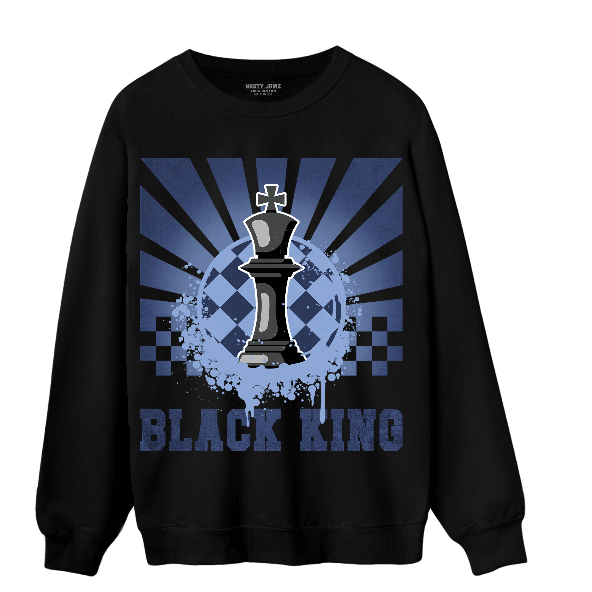 Midnight Navy 5s Sweatshirt Match Black King Collection - NastyJamz