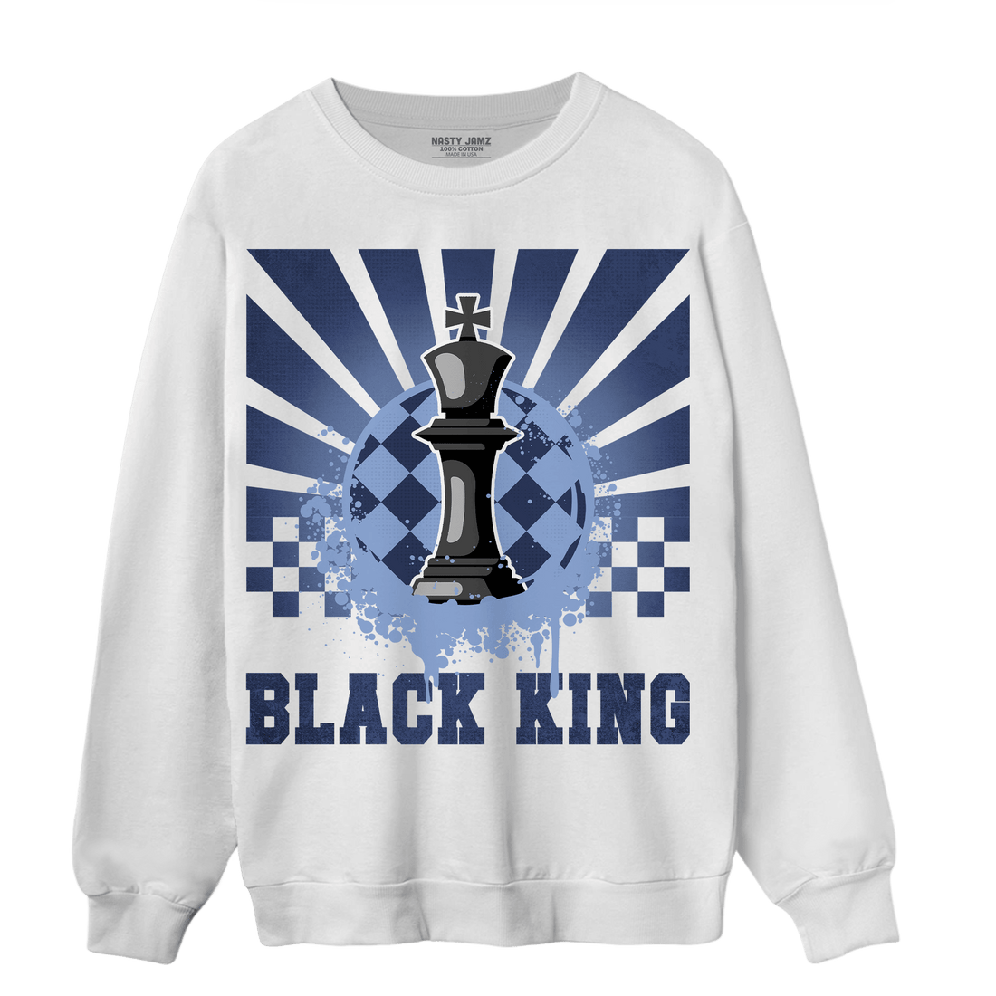 Midnight Navy 5s Sweatshirt Match Black King Collection - NastyJamz