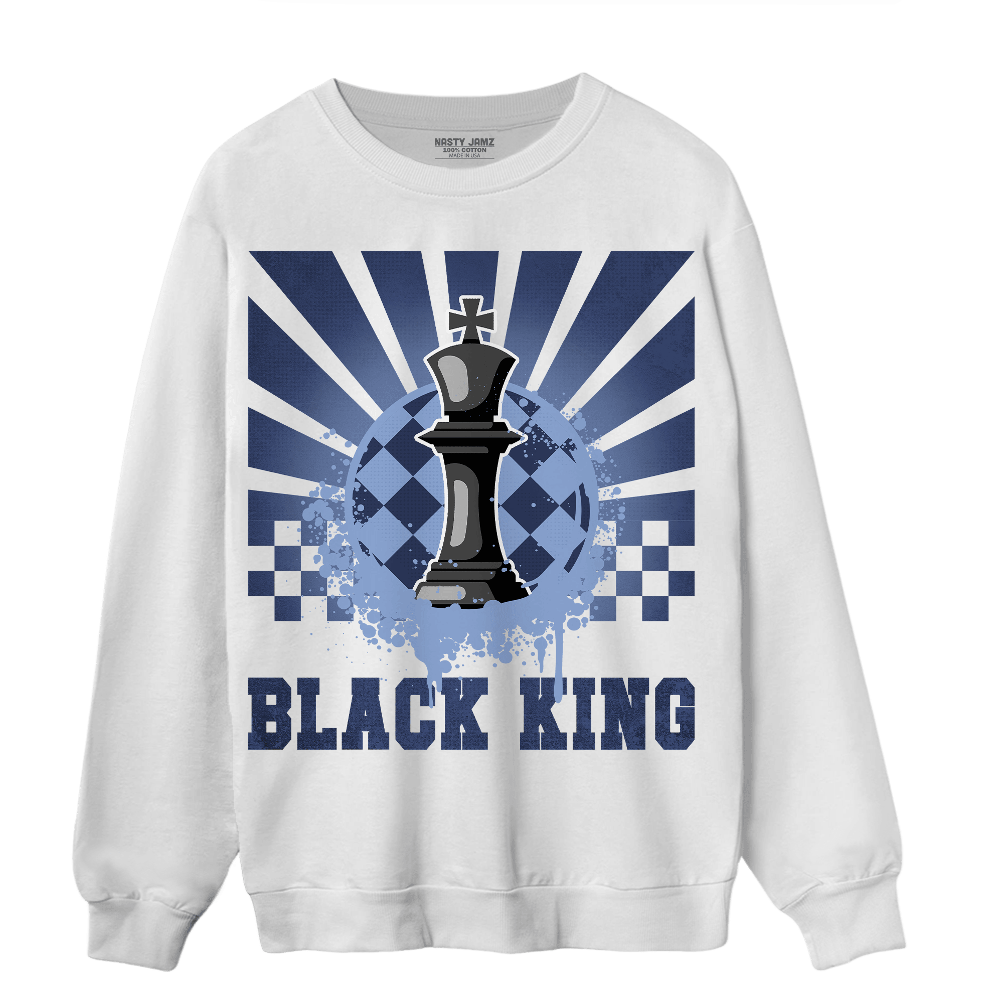 Midnight Navy 5s Sweatshirt Match Black King Collection - NastyJamz