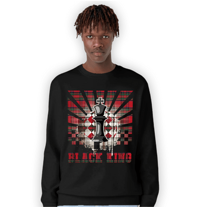 Plaid 5s Sweatshirt Match Black King Collection - NastyJamz