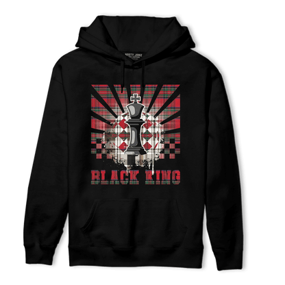 Plaid 5s Hoodie Match Black King Collection - NastyJamz