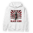 Plaid 5s Hoodie Match Black King Collection - NastyJamz