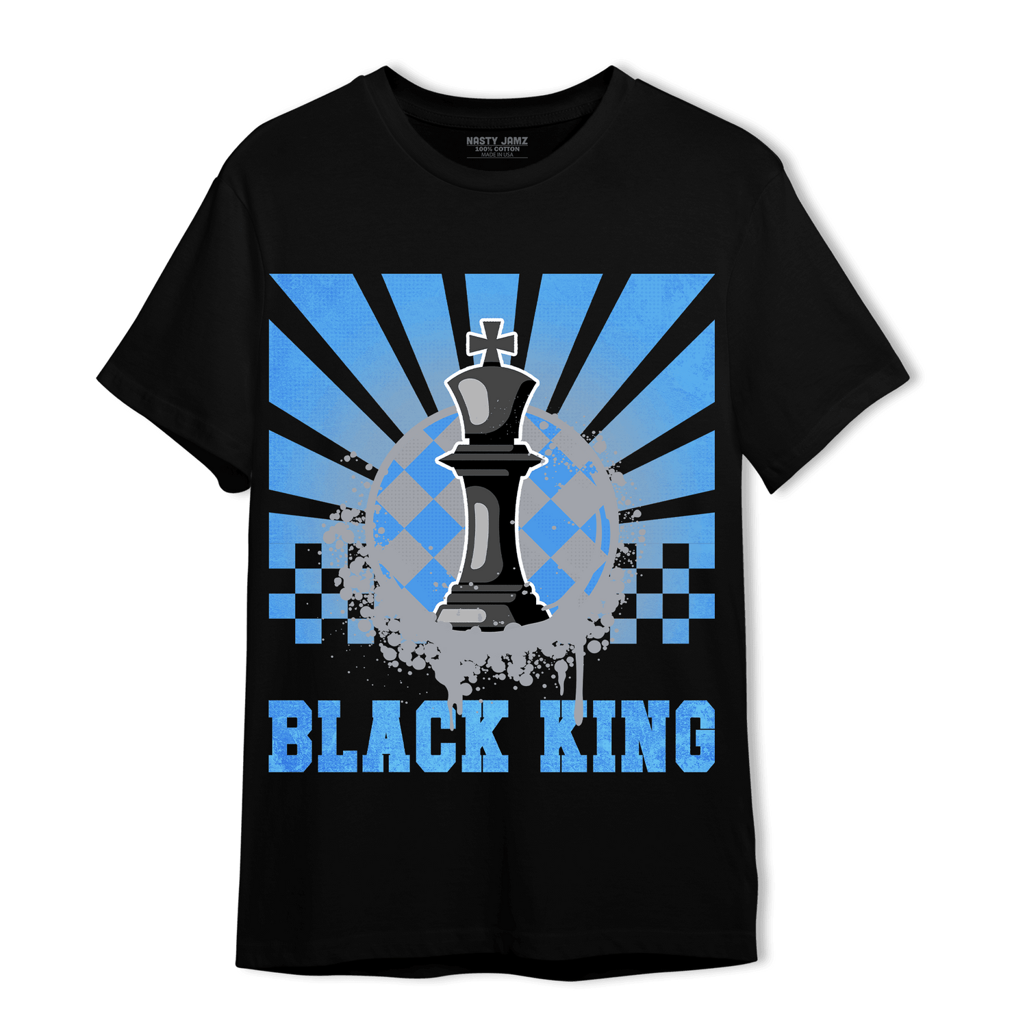 University Blue 5s T Shirt Match Black King Collection - NastyJamz