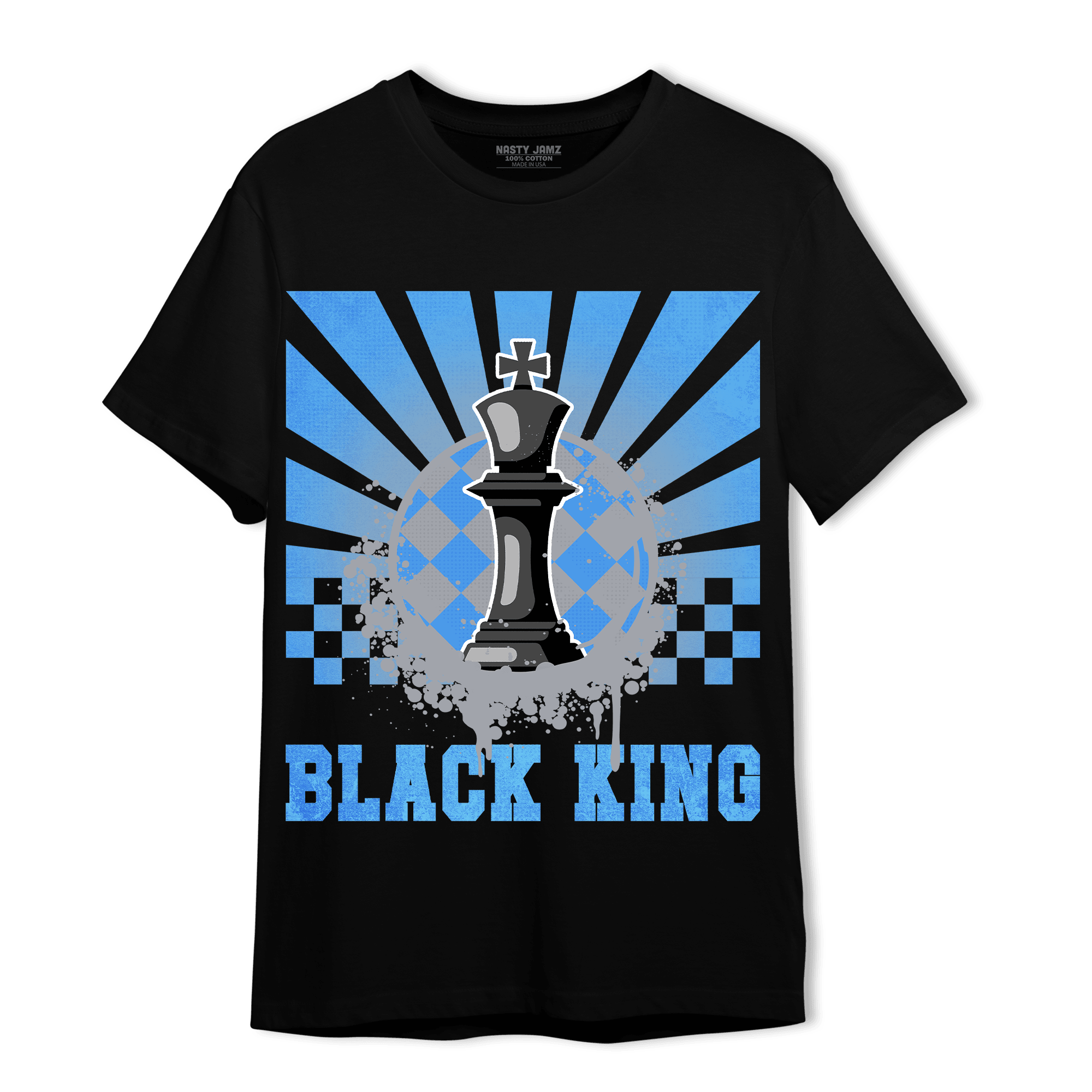 University Blue 5s T Shirt Match Black King Collection - NastyJamz