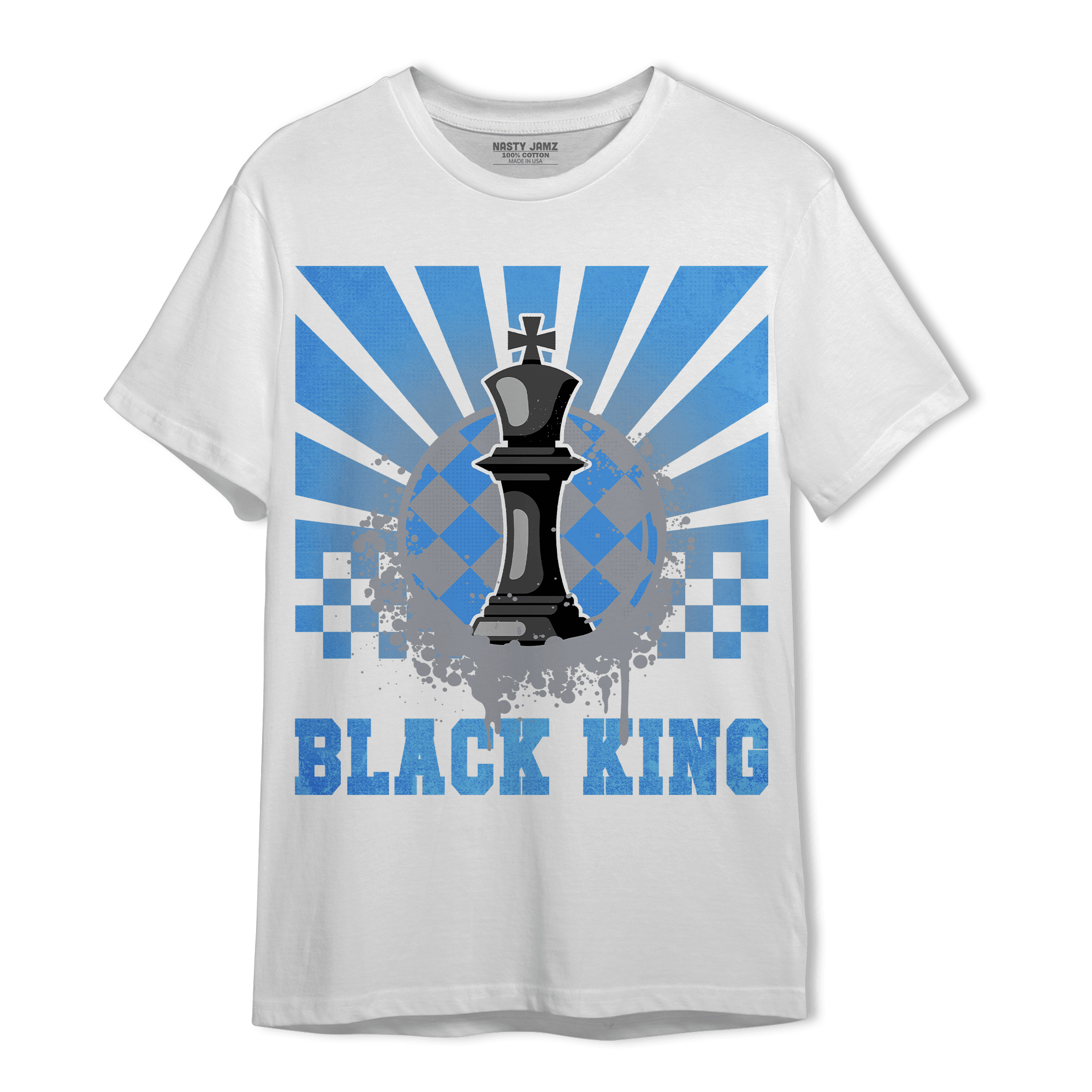 University Blue 5s T Shirt Match Black King Collection - NastyJamz
