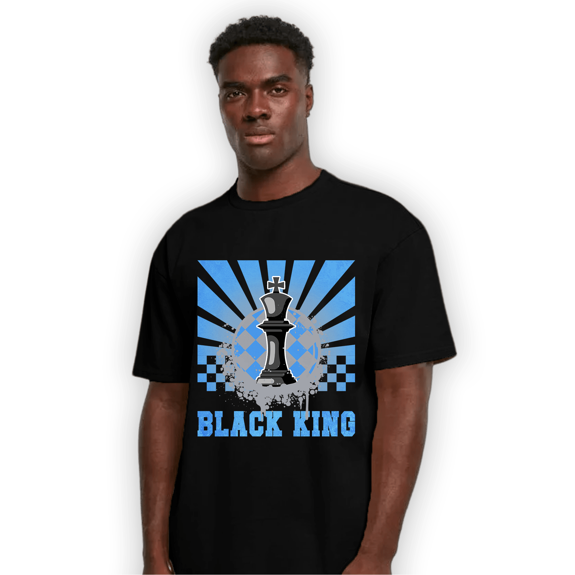 University Blue 5s T Shirt Match Black King Collection - NastyJamz