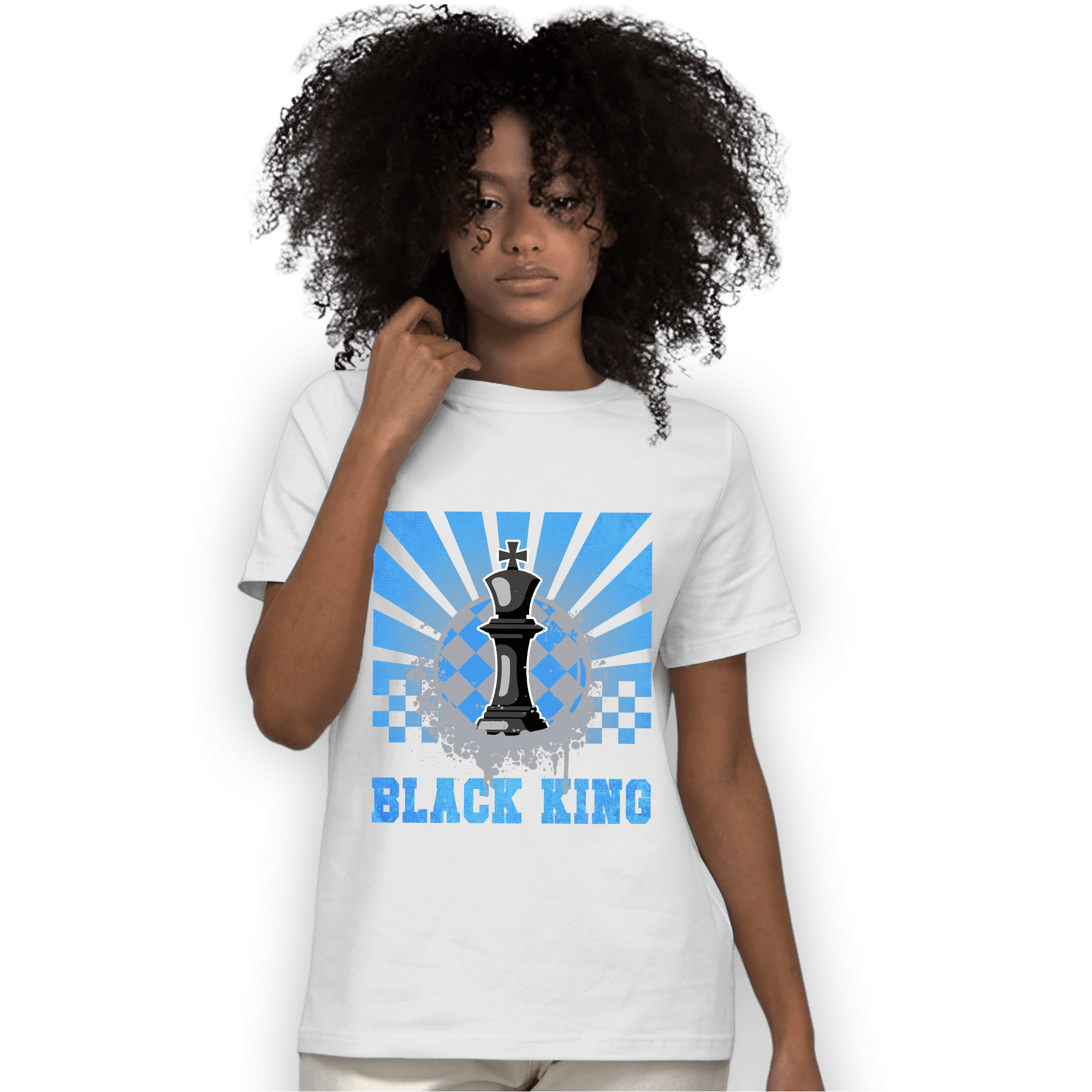 University Blue 5s T Shirt Match Black King Collection - NastyJamz