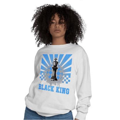 University Blue 5s Sweatshirt Match Black King Collection - NastyJamz