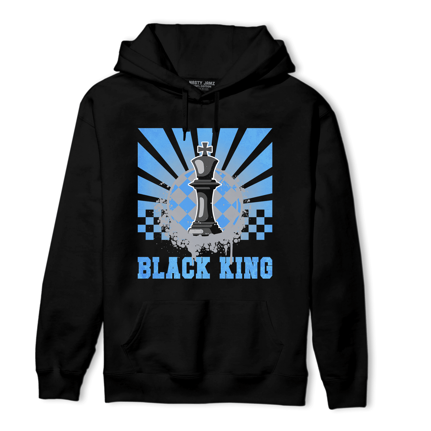 University Blue 5s Hoodie Match Black King Collection - NastyJamz