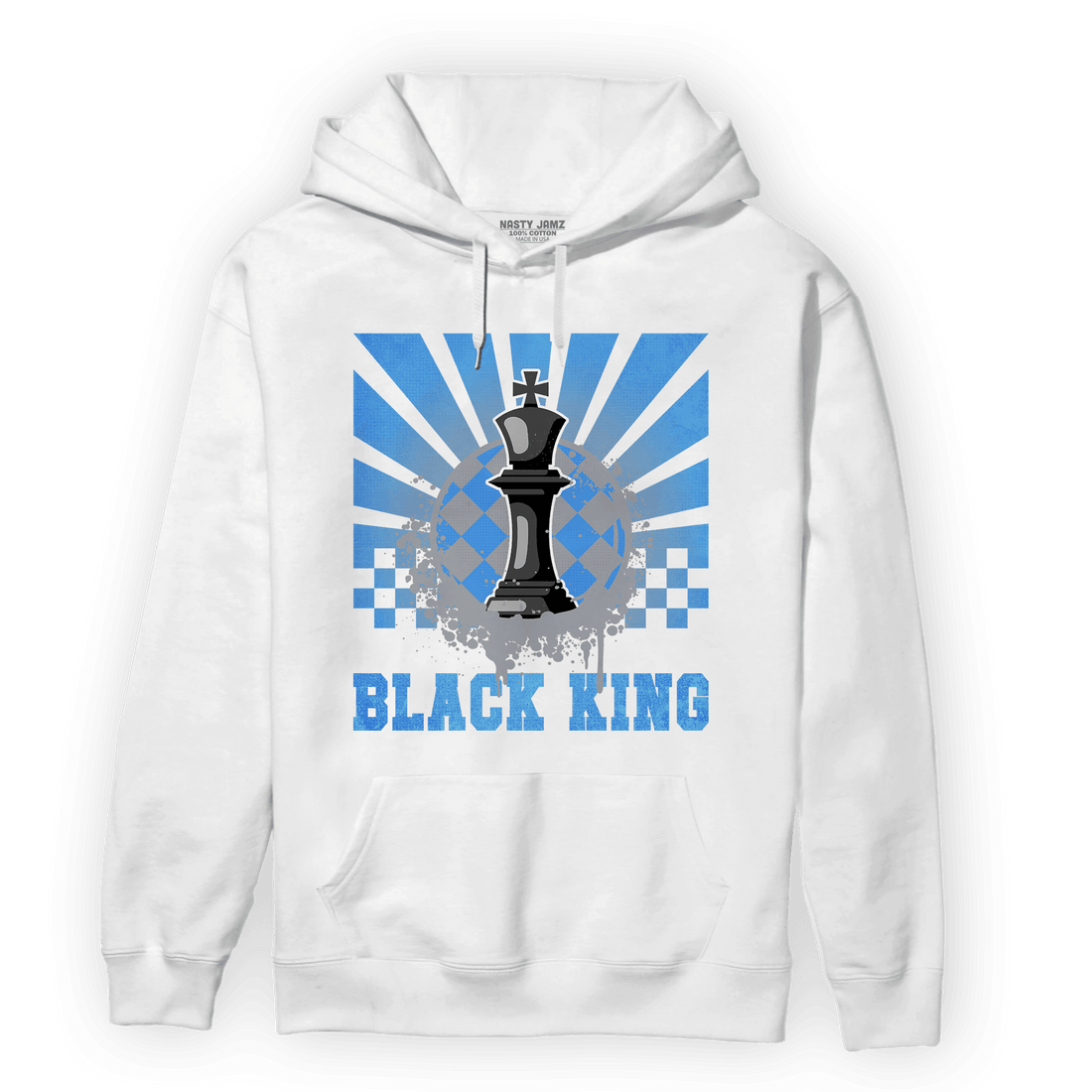 University Blue 5s Hoodie Match Black King Collection - NastyJamz