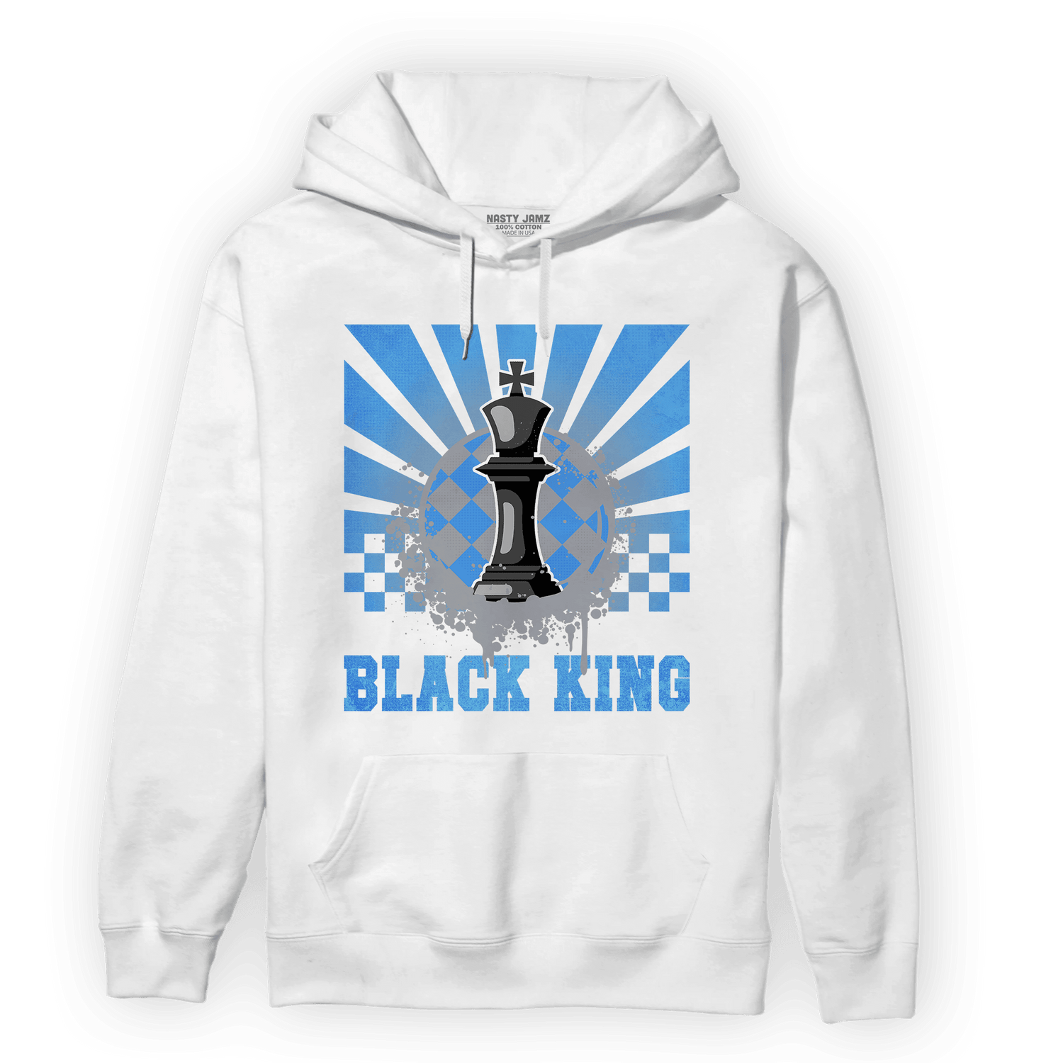 University Blue 5s Hoodie Match Black King Collection - NastyJamz