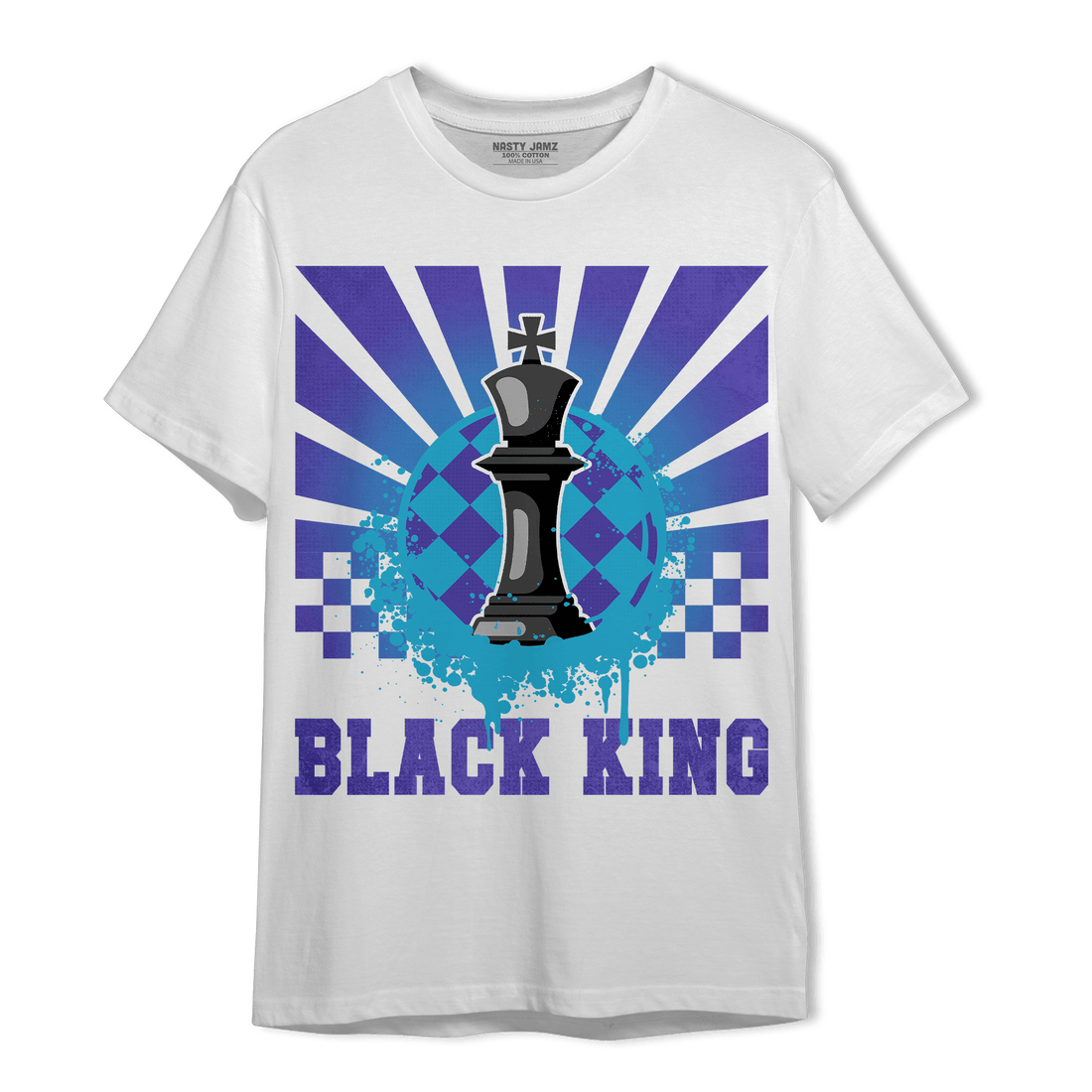 Aqua 6s T Shirt Match Black King Collection - NastyJamz